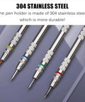 Pro Grade Mohs Hardness Tester Kit With Dual Head Design And Storage Box For Gems And Ceramics Crystal Crafted Accuracy Non Slip Grip Measures 2 3 4 5 6 7 8 9 Mohs Scale System 304 stainless steel pen holder and four test pens