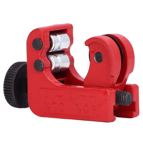 Compact Mini Tubing Cutter Tool, All Steel Alloy Build, Cuts Soft Copper, Brass, And Aluminum 3 Through 22mm, Perfect For Tight Auto And Electrical Work, Handy, Durable, Ready To Roll.