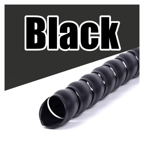 Spiral Cable Sleeve Wrap For 8 To 60 Millimeter Wires Black Durable PP Cord Tube Organizer Flexible Wire Protection