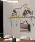 Heavy Duty Wall Mounted Coat Rack Hella Sturdy Iron Double Hooks For Entryway Mudroom Bathroom with decorative design.