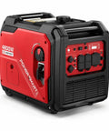 4800W Gas Portable Inverter Generator With Electric Start, Quiet, Parallel Ready, red and black design, side view