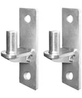 Set Of 2 Beefy Wall Mount Gate Hinges For Outdoor Chain Link Fence Stainless Steel Finish Heavy Duty Gate Hardware
