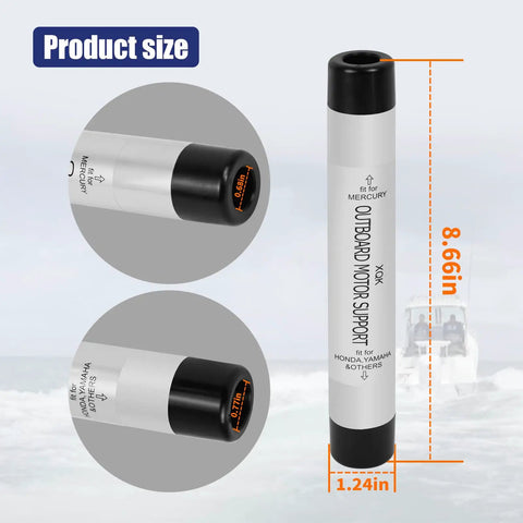 Outboard Motor Support Sticks Pair For Trailering 8.5 Inch Aluminum Transom Saver Fits Most 150 HP And Up Outboards Safe