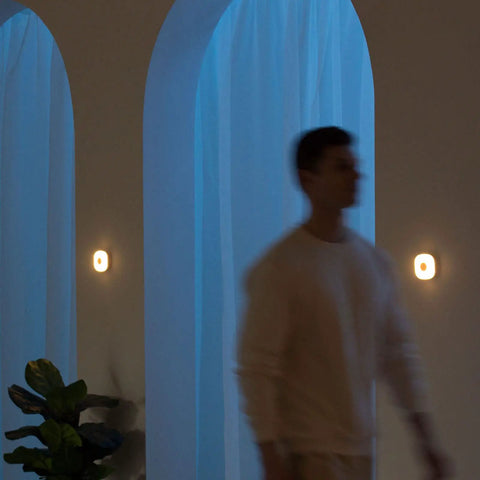 Stick Anywhere Warm Nightlight With Motion Sensor, Ultra Bright LED Night Light For Hallways, Bedrooms And Kitchens, Battery Powered Cabinet Light, Tap Closet Wall Light, 1 Pack No Battery Included, Auto On At 13 Ft, 100 Degrees, Auto Off 15 Seconds
