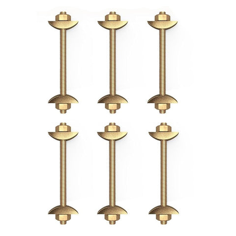 Sturdy M8x100mm Flipped Connector Set 6 Pieces with Hex Nuts and Washers for Table and Cabinet Assembly