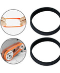Kickass Drive Belt Kit For 82mm Electric Planer 2 Pack Rubber Replacement Parts, showing black rubber belts and installation detail.