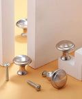 Round Ringed Cabinet Pulls 1.2 Inch Diameter Silver Finish 30 Pieces With Screws For Cabinets Drawers Doors And Dresser Elegant Hardware Set