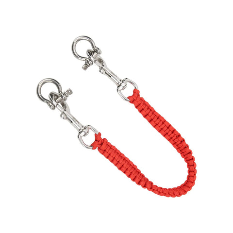 Diving Camera Lanyard With 360 Degree Retractable Rotation for Underwater Housings, red cord with stainless steel clips