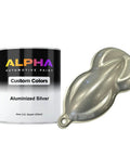 Pro Grade Aluminized Silver Basecoat Midcoat Auto Paint Gallon Ready To Spray with metallic finish sample.