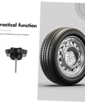 Image showing a Durable Car Spare Tire Bolt Adapter With Easy Install No Fuss For Multiple Vehicle Models next to a spare tire.
