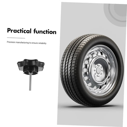 Image showing a Durable Car Spare Tire Bolt Adapter With Easy Install No Fuss For Multiple Vehicle Models next to a spare tire.