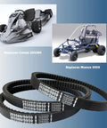 3 Pack Go Kart Drive Belt For 30 Series Torque Converter Replaces 5959 And 203589 with images of compatible go-karts