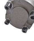 Industrial Hydraulic Gear Pump 4 To 12 GPM With 3/4 Inch Keyed Shaft Right Clockwise Cast Iron Flange corner view with bolts