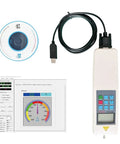 Digital Push Pull Force Gauge With Five Test Modes And Three Display Options Switch Between Newtons Kilograms And Pounds Includes Local Gravity Adjustment For Precise Readouts And Easy Calibration, with USB cable and software