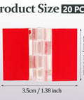 Clear Self Adhesive Acrylic Hinge Set 20 Pieces 35x25mm Peel And Stick Easy Install Ultra Thin Invisible Hinges with dimensions