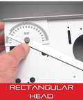 Handy Steel Protractor With Dual Graduation Scales For Bevel Setting And Angle Transfer In Woodworking And Metalworking, 6 Inch Blade