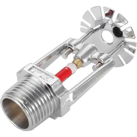 Concealed Ceiling Fire Sprinkler Heads 4 Pack With Matching Cover Plates For No Sweat Setup Heavy Duty heat sensing sprinkler head angle view.