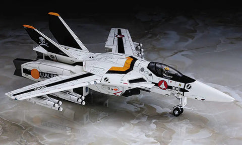 1/72 scale VF-1 Valkyrie model with Macross One Seventy Two Valkyrie Weapon Set For Plastic Model Kit Compatible Armament Accessories.