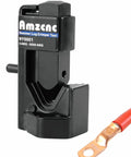 Heavy Duty Hammer Lug Crimper For 8 AWG To Four O Wire Gauge And 0000 Battery Cables, shown with cable connector