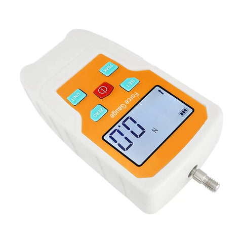 Top Notch Accuracy Push Pull Dynamometer Tester Portable Force Meter With Real Time Peak And First Peak Modes Supports Newton Kilogram Pound And Ounce Units Plus Adjustable Acceleration For Precise Force Testing. handheld digital force meter with display and test button