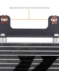 Direct Fit Transmission Cooler For Chevy Silverado And GMC Sierra 1999 2013 with beefier core showing adjustable bracket details
