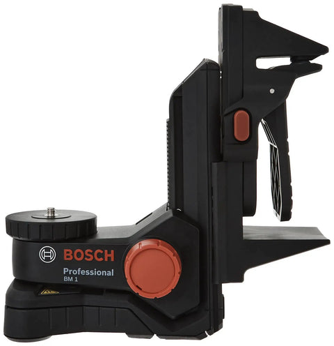 Pro Grade Laser Positioning Device with Microfine Height Adjustment, strong magnets, dual threaded mounts shown in side view