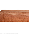 Side view of African mahogany turning blank, 1x1x18 inches, kiln-dried hardwood.