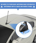 Low Profile 9 Inch AM FM Universal Antenna For Car Truck Motorcycle Boat With M6 Screw Top Or Side Mount 60 Degree Adjustable Base