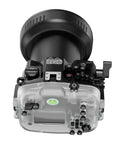 Top view of Underwater Housing For Sony FX3 And FX30 With PL100 Flat Port, 40m 130ft Depth Rating, Rugged Pro Grade Waterproof Case.
