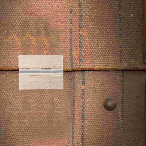Close-up of 5 Pack Self Adhesive Continuous Cabinet Door Hinges attached to a textured surface, illustrating smooth operation.