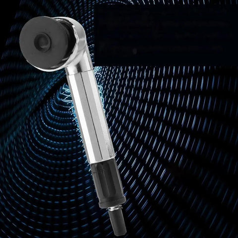Premium Pneumatic Air Die Grinder Kit Featuring A Badass 90 Degree Angle Head for precision grinding, with 1/4 inch chuck.