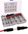 Pro Car Fast Blow Glass Tube Fuse Kit Loadout With 100 Quick Blow Fuses 6x30mm 0.5A To 30A Range Plus 20 Fuse Holders