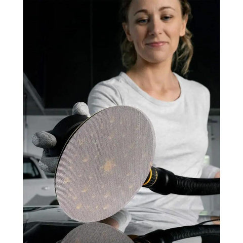 6 Inch Sanding Discs Pack With Hook And Loop Mesh Pads For Orbital Sanders, Dust Free Sanding, Long Lasting And Non Clogging, Ideal For Wood, Metal, Automotive Finishes, And More, 35 Assorted Pieces