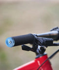 Heavy Duty Aluminum Bike Handlebar End Plugs Locking Design Stops Bars From Falling Off Lightweight Cycling Gear Plug For Your Ride blue on bike grip