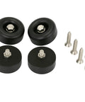 Four Pack 2.5 Inch Heavy Duty Rubber Bumpers for Trailer Ramps and Truck Cargo Doors with hardware kit visible