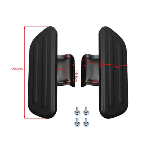 Grab These Epic 2Pcs Foot Rests For Your Ebike Front Pedals Made From Durable Anti Skid Aluminum Alloy To Give You A Super Comfortable Ride No Gimmicks Just Solid Gear. Black aluminum ebike foot pegs, 20.8 cm long, with mounting bolts