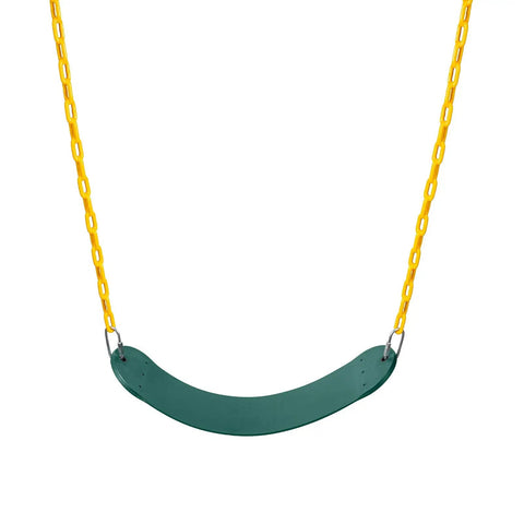 Heavy Duty Swing Seat With 66 Inch Chains For Outdoor Playground Use Includes Snap Hooks And Hanging Straps Supports Up To 440 Lb In Green Durable Weather Resistant Hardware Fits Backyard Setups