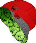 Red and gray 8 Panel Welding Cap For Welders 100 Percent Cotton Duck Canvas Exterior Protective Durable Built Tough Work Hat