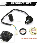 Float Type Gas Tank Level Sensor Kit For GY6 50cc Scooters Mopeds ATVs Go Karts 139QMA 139QMB TaoTao Jonway Replacement Parts With Durable Float Assembly And Corrosion Resistant Metal Rod For Accurate Fuel Readout, 41cm line length