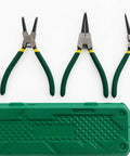 7 Inch Snap Ring Pliers Set 4 Piece Heavy Duty Retaining Ring Pliers Kit For Internal And External Circlips Straight And Bent Jaw Options