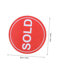 Red Round Self Adhesive Sold Stickers Two Inch Paper Labels For Retail Store And Warehouse Inventory Control Pricing Supplies 500 Pack