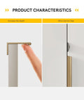 Close-up of Champagne Bronze Cabinet Pulls 3 Inch Finger Pulls demonstrating depth increase and ultra-narrow gap features.