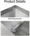 Tough As Nails Stainless Steel Fume Extraction Hood showing hemmed edge and valve knob for adjustable airflow in workshops.