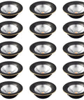 Clean 15 Pack Black Brushed Brass Led Recessed Ceiling Lights With Smooth Trim And Switchable 3000K 4000K 6000K Shades shown in grid layout.