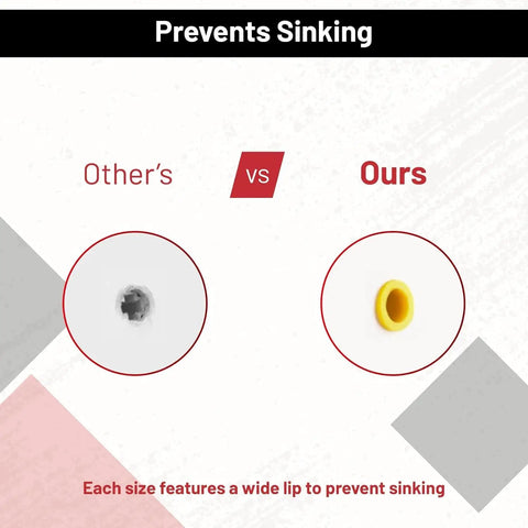 Comparison of Heavy Duty Self Drilling Drywall Anchors And Screws Zinc Metal Wall Plugs, showing design to prevent sinking.