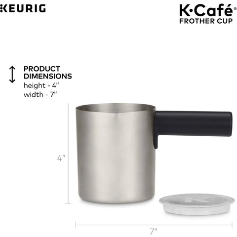 Non Dairy Milk Frother For K-Café Coffee Makers Only, Hot And Cold Frothing, 34-Ounce Capacity, Charcoal Finish