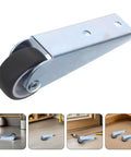 4 Pack Heavy Duty Sliding Door Replacement Caster Wheels Steel And Rubber Track Rollers with smooth rolling rubber wheel design