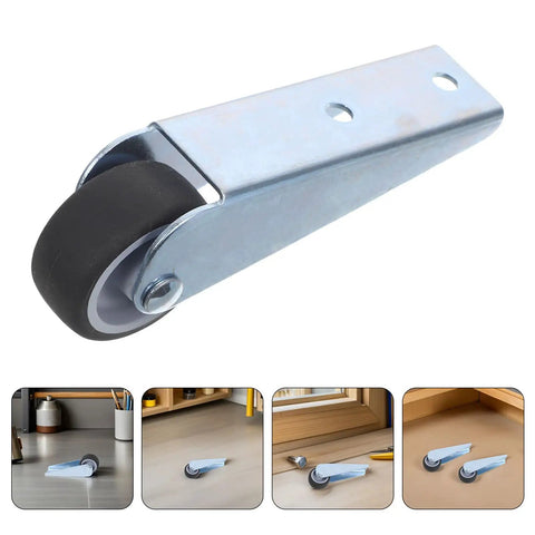 4 Pack Heavy Duty Sliding Door Replacement Caster Wheels Steel And Rubber Track Rollers with smooth rolling rubber wheel design