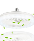 Enclosed 10 Inch Ceiling Fan With Light For Garage And Workshop, Tiny Yet Mighty Mini Fan Bulb Combo, screw-in design shown