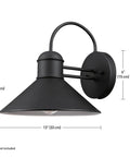 2-Pack Outdoor Wall Sconce in Weatherproof Black Finish, Dope Vintage Inspired Modern Industrial Lighting for Front Porch
